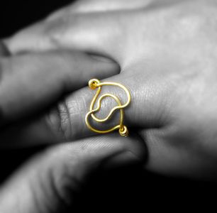 Intertwined Hearts Wire Ring for Your Valentine