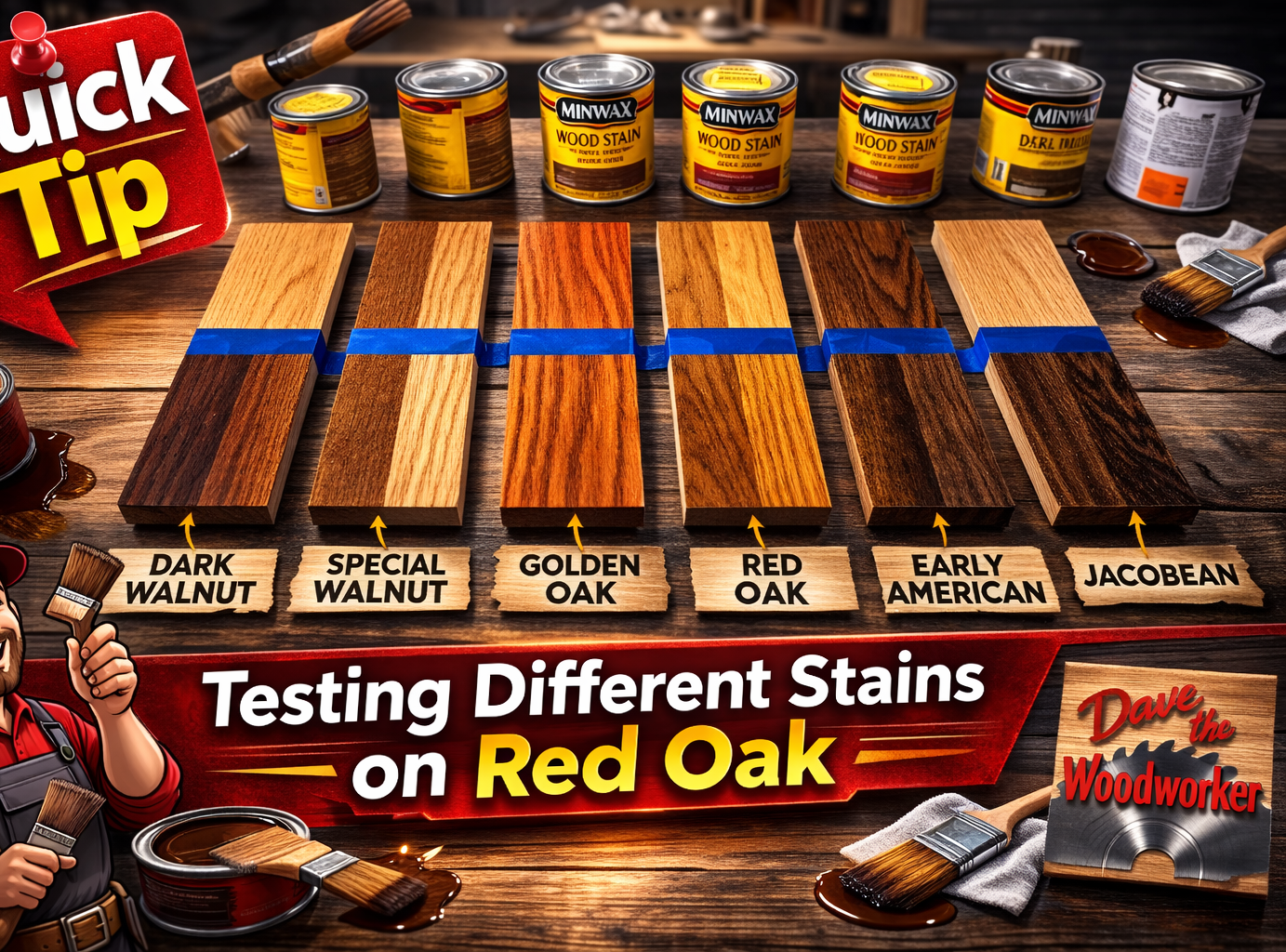 Effects of Different Stains on Red Oak Wood