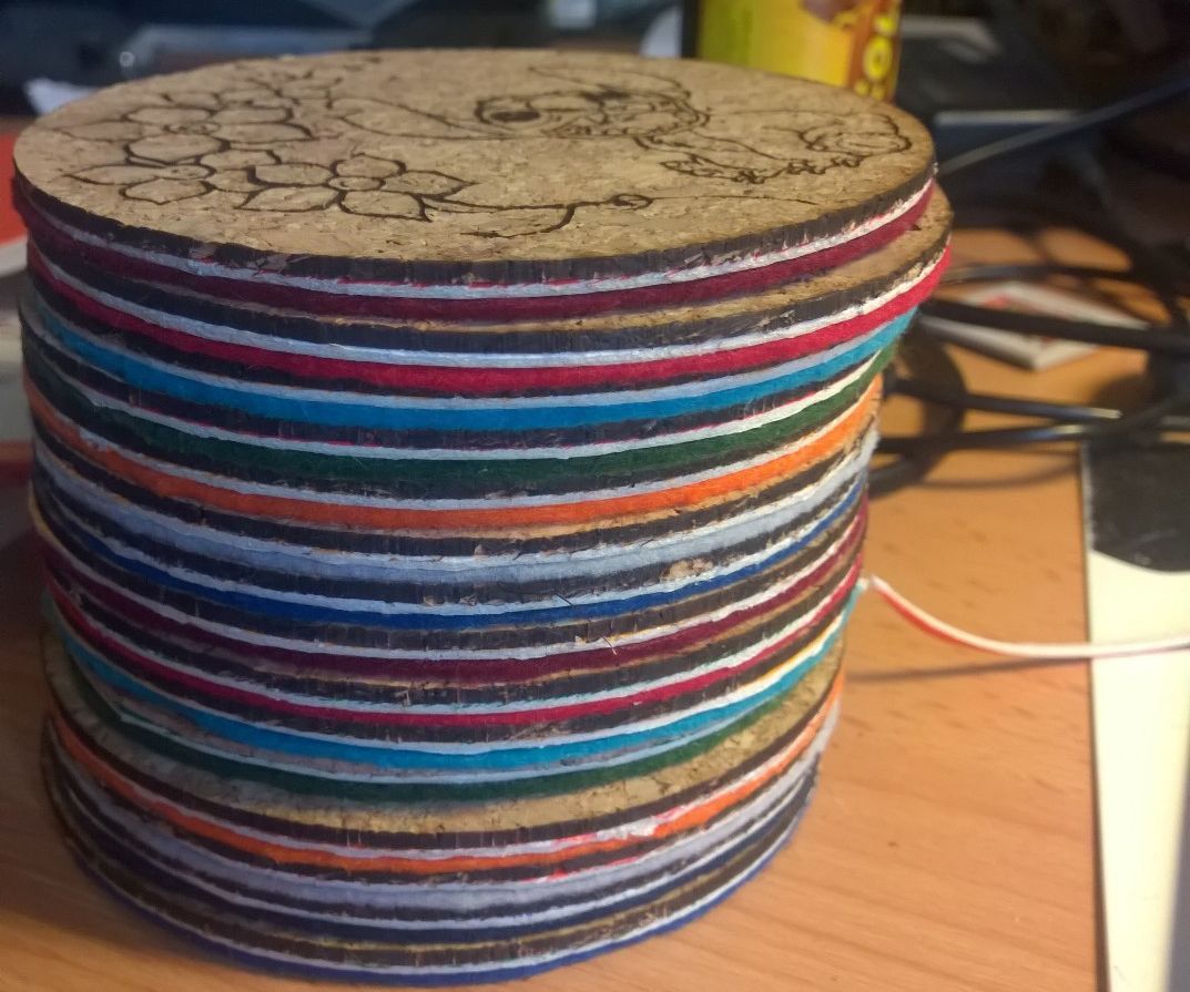 Laser cut coaster