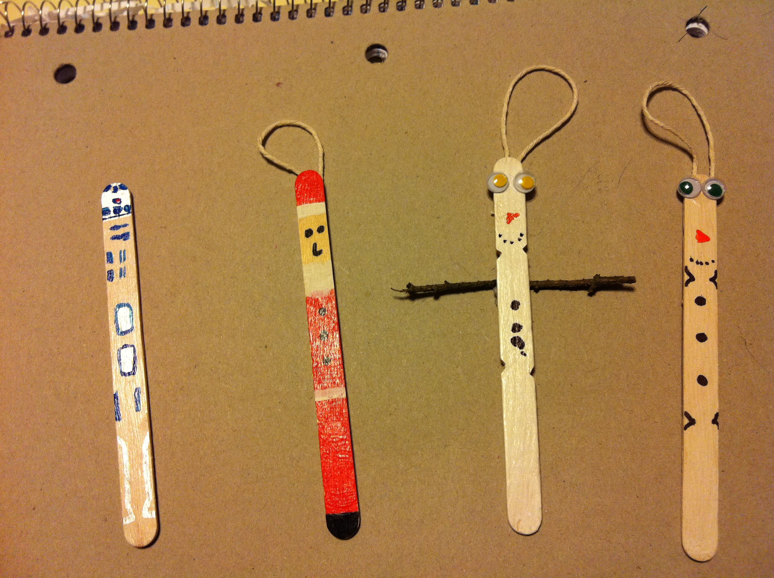 Easy Popsicle Stick Ornaments