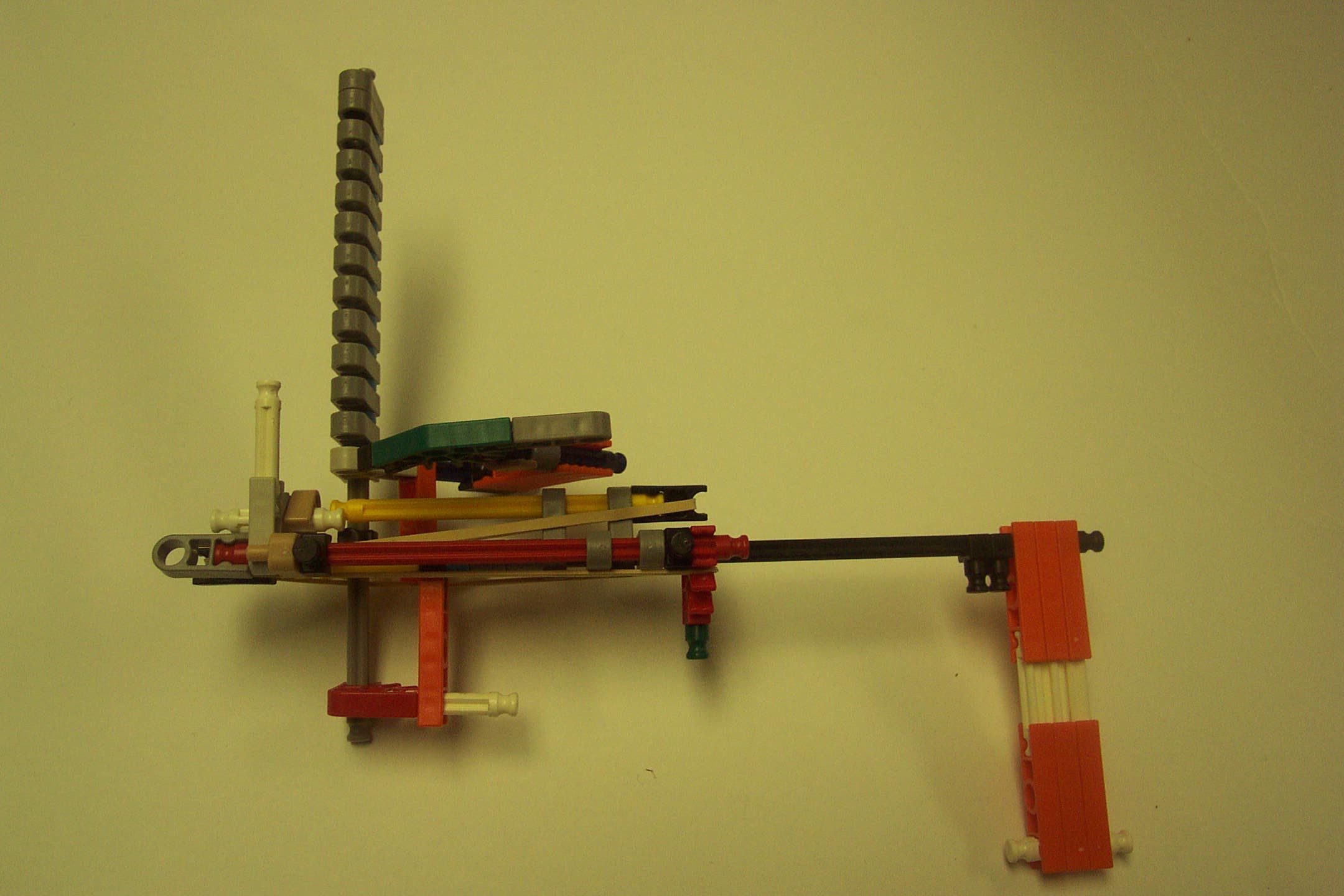 (True)Semi-automatic Knex pistol.