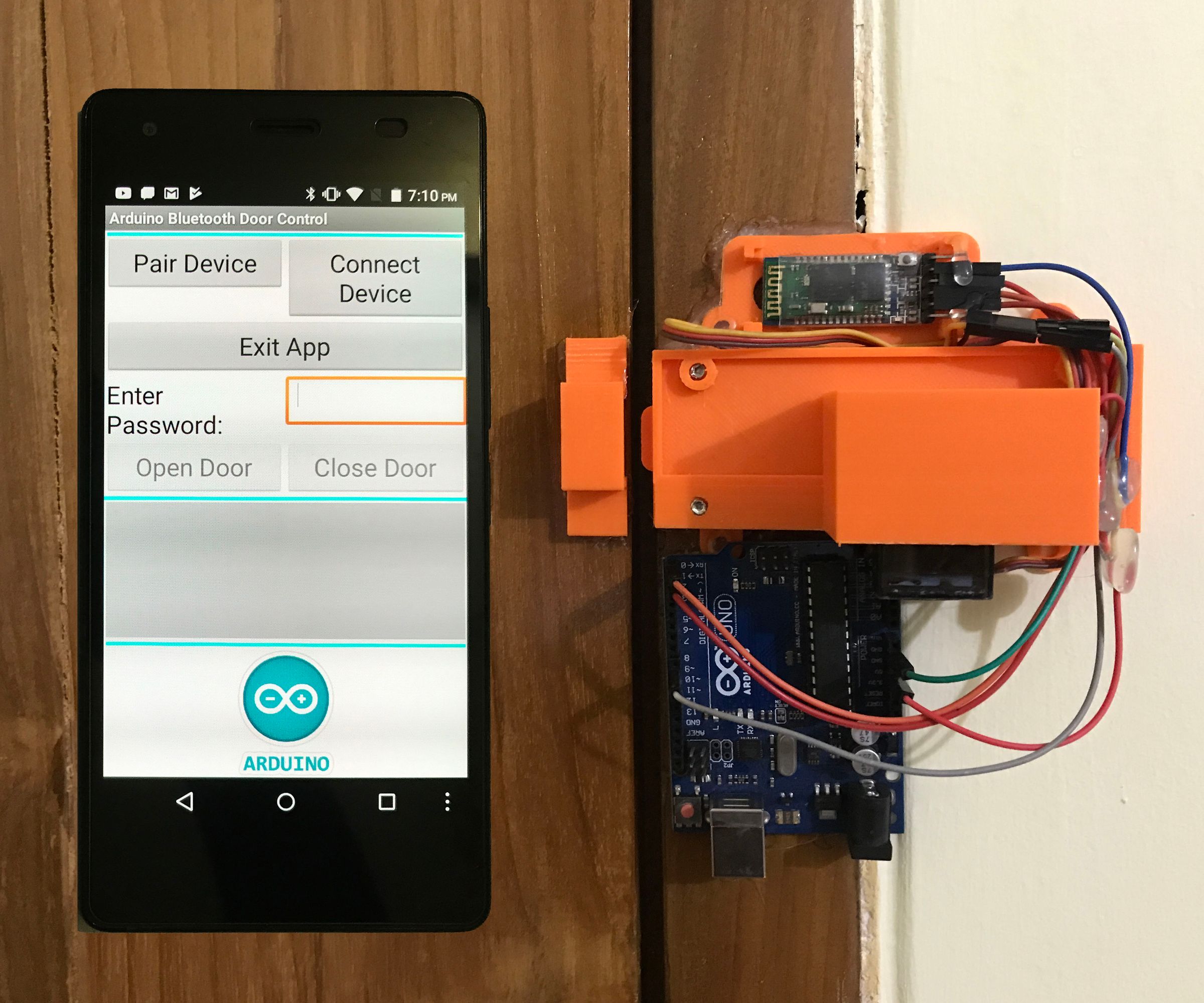 Arduino & Android Based Bluetooth Control Password Protected Door Lock (Version 2) 