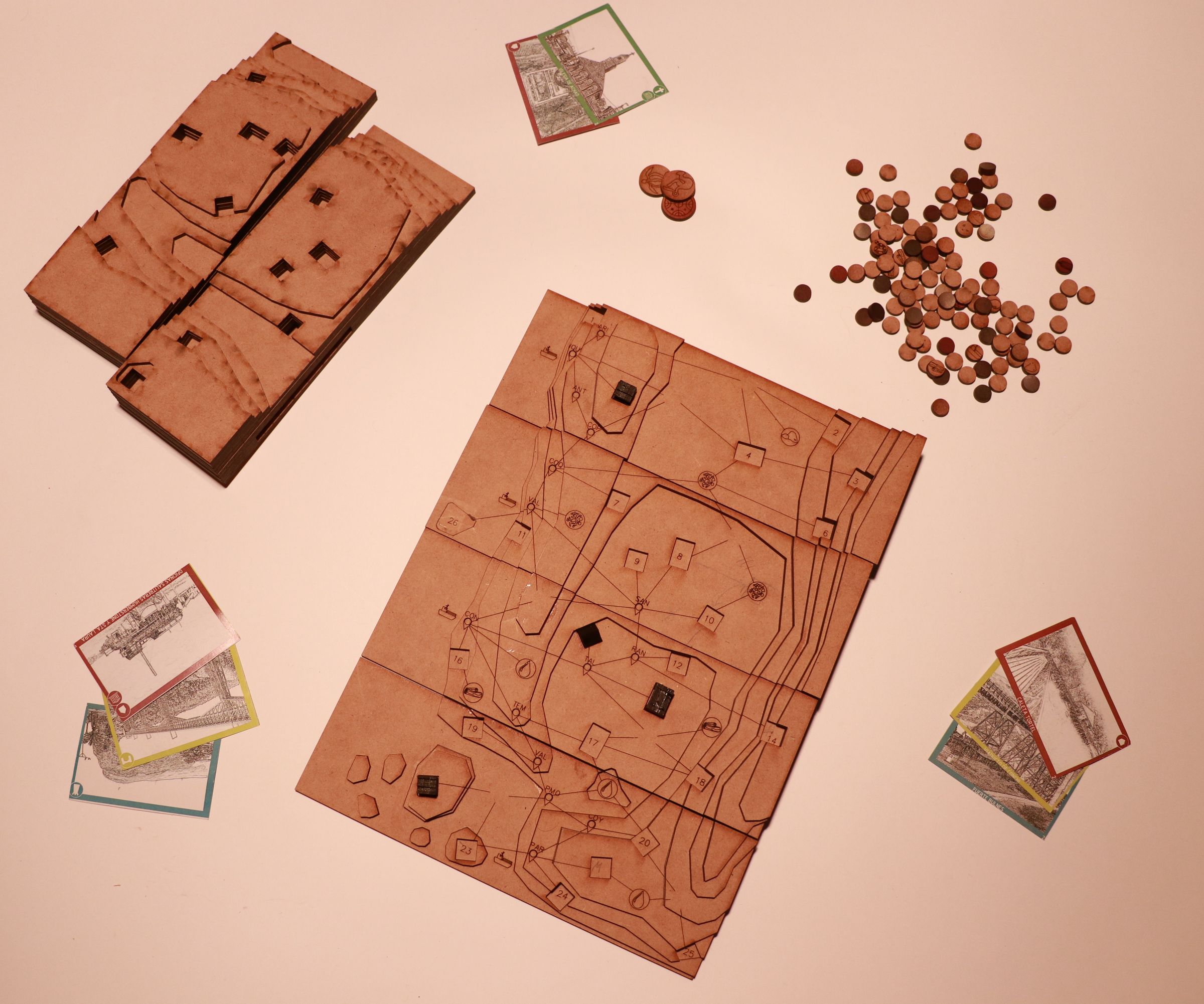 Portable Wooden Board Game System