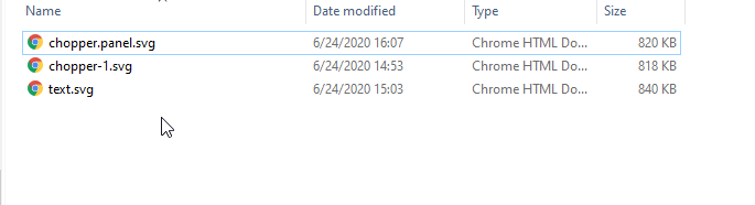 Separate layers of line art being prepared for import into a 3D design