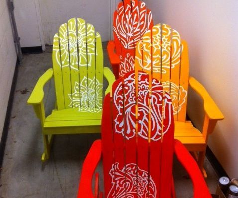 CNC Vinyl Spray Painted Chairs
