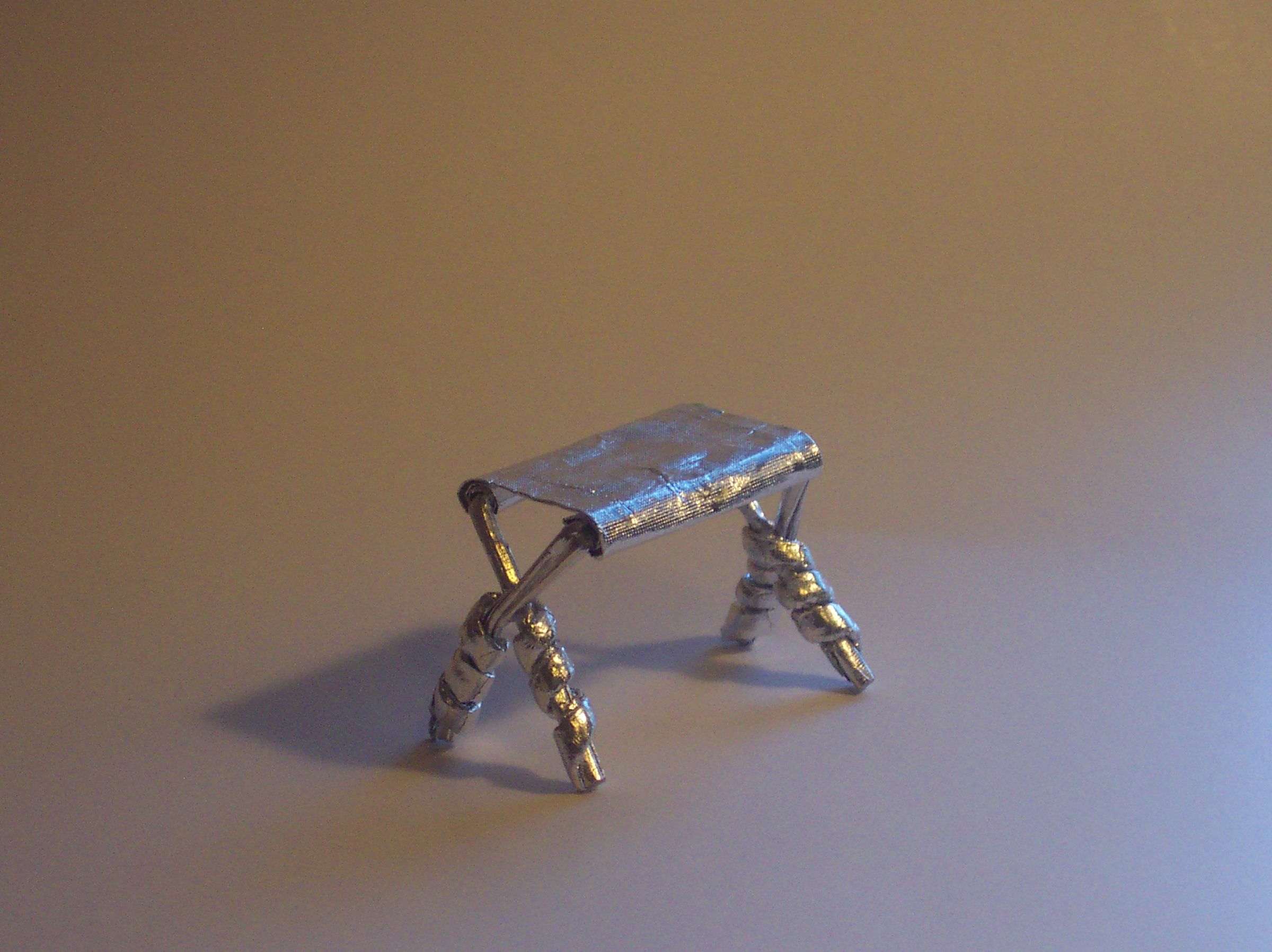 Toy Footstool Made With Gum Wrappers