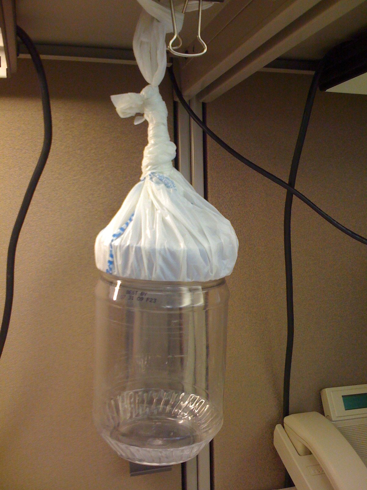 plastic bag jar gasket and handle