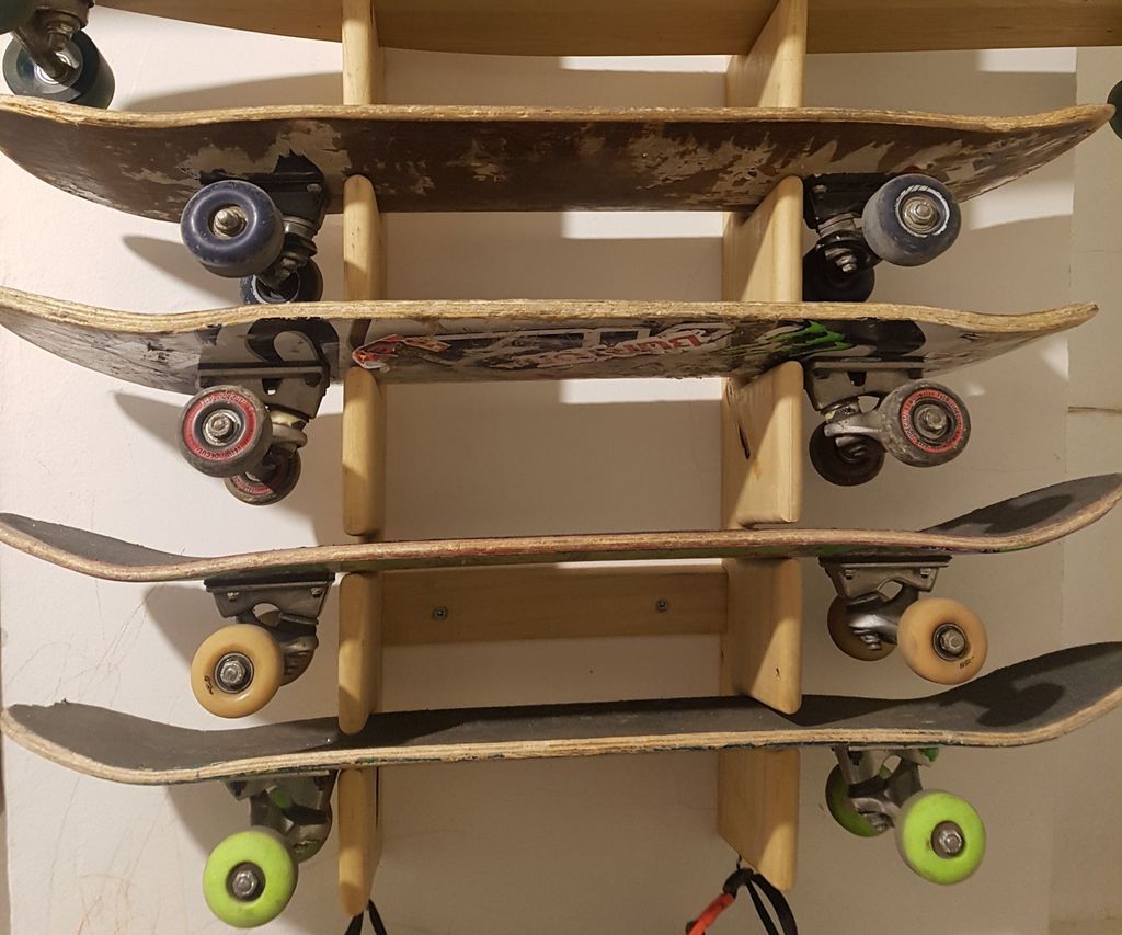 Skateboard Rack 9 Steps Instructables