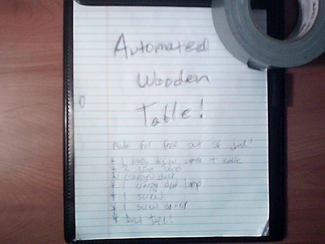 Automated Wooden Table