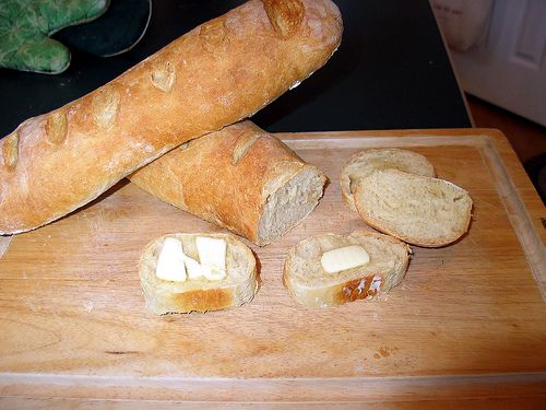 Traditional baguettes by hand