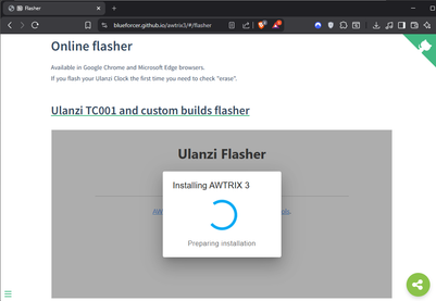 Flashing AWTRIX 3 on the ESP32