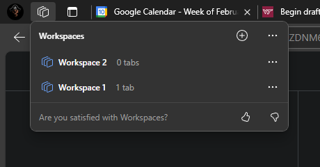 Use Workspaces in Edge Browser