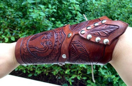 Mehndi Inspired Leather Bracers