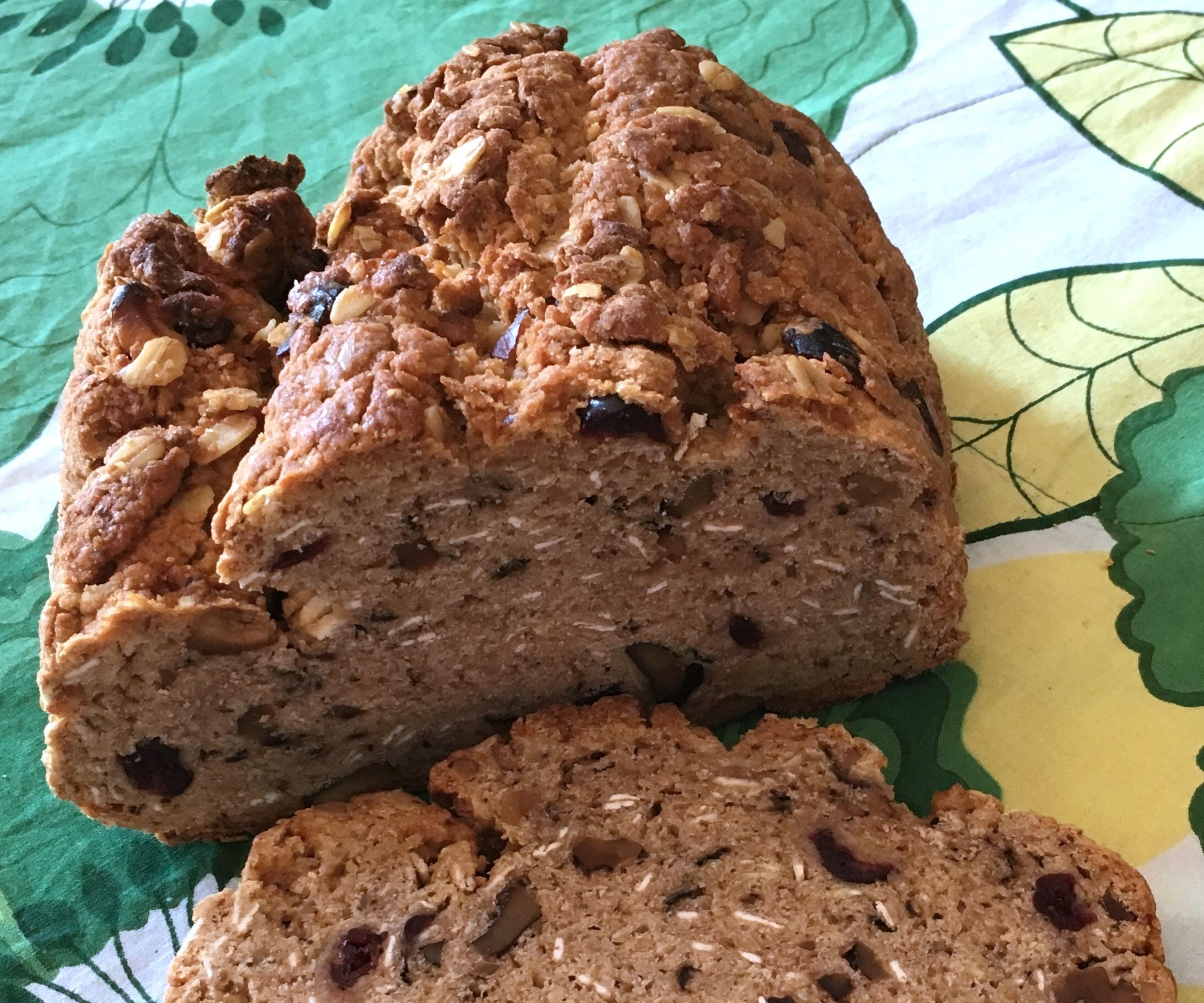 Cranberry Oatmeal Walnut Irish Soda Bread 