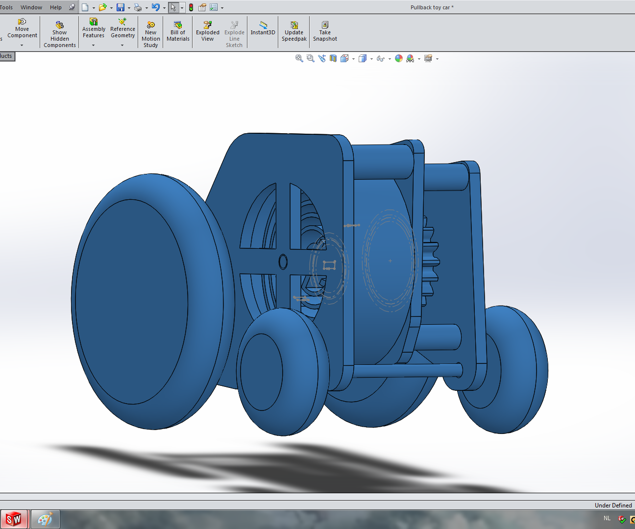 3D Printed Pullback Toy Car