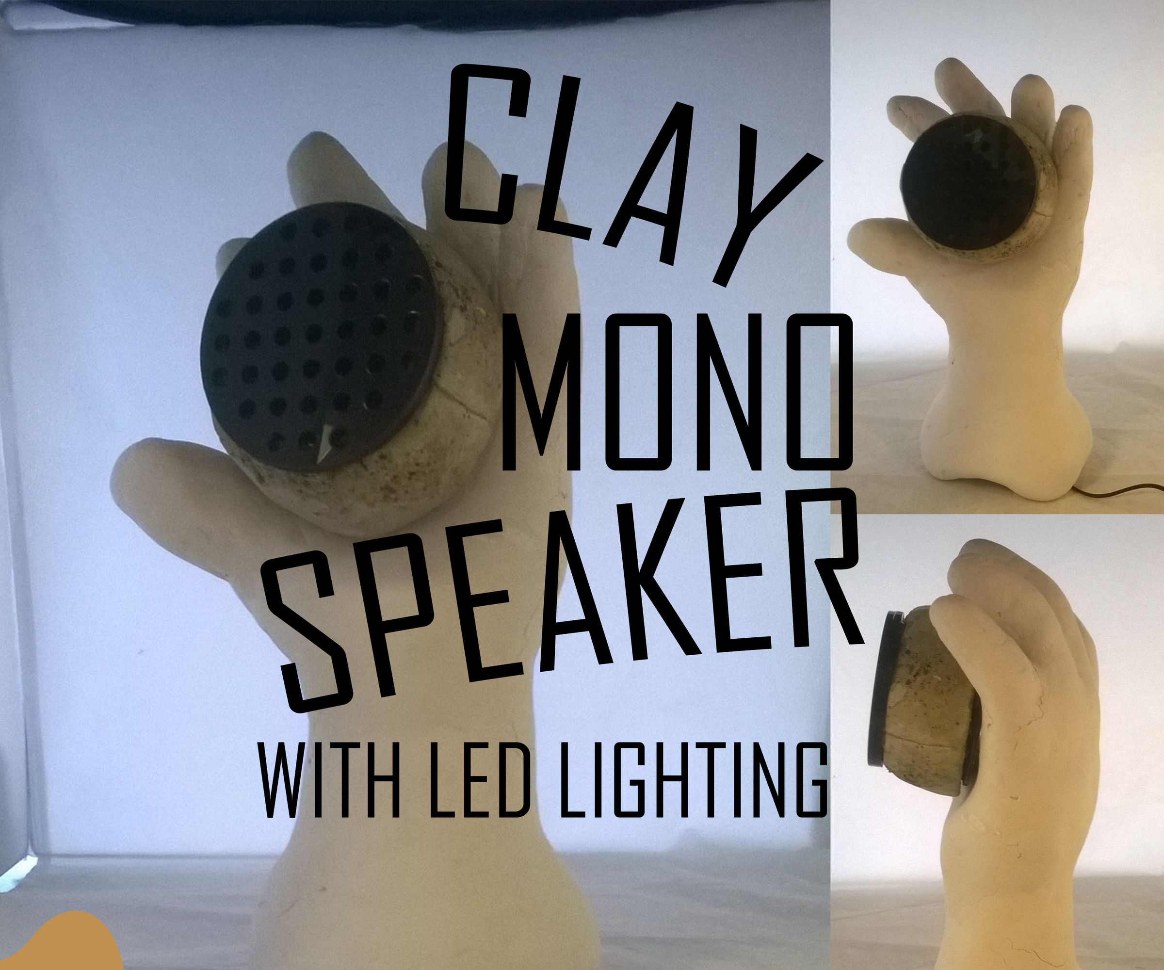 Clay Mono Speaker and LED Light