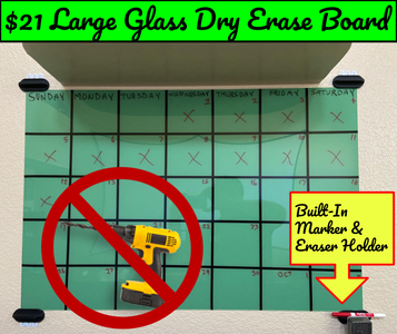 $21 Glass Dry Erase Board (24" X 36")