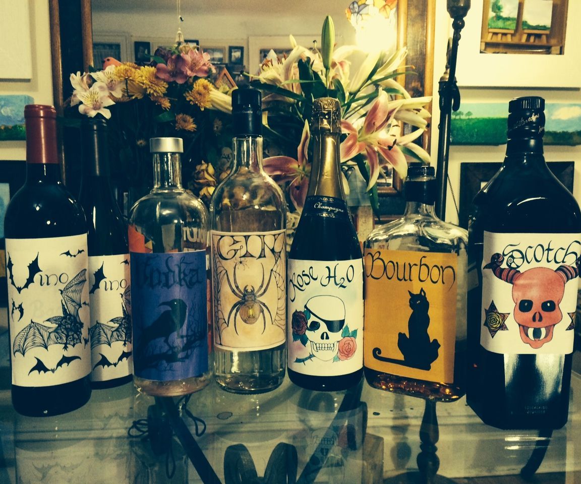 HALLOWEEN PARTY BOTTLE LABELS