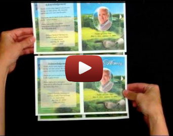 How to Assemble a 2-Up Memorial Card