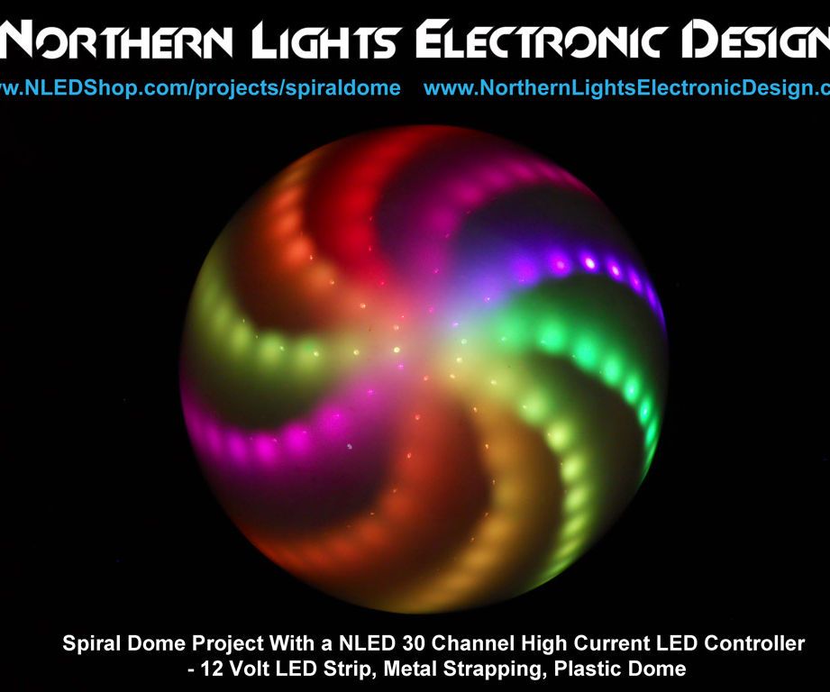LED Strip Spiral Dome - 10 RGB Channels