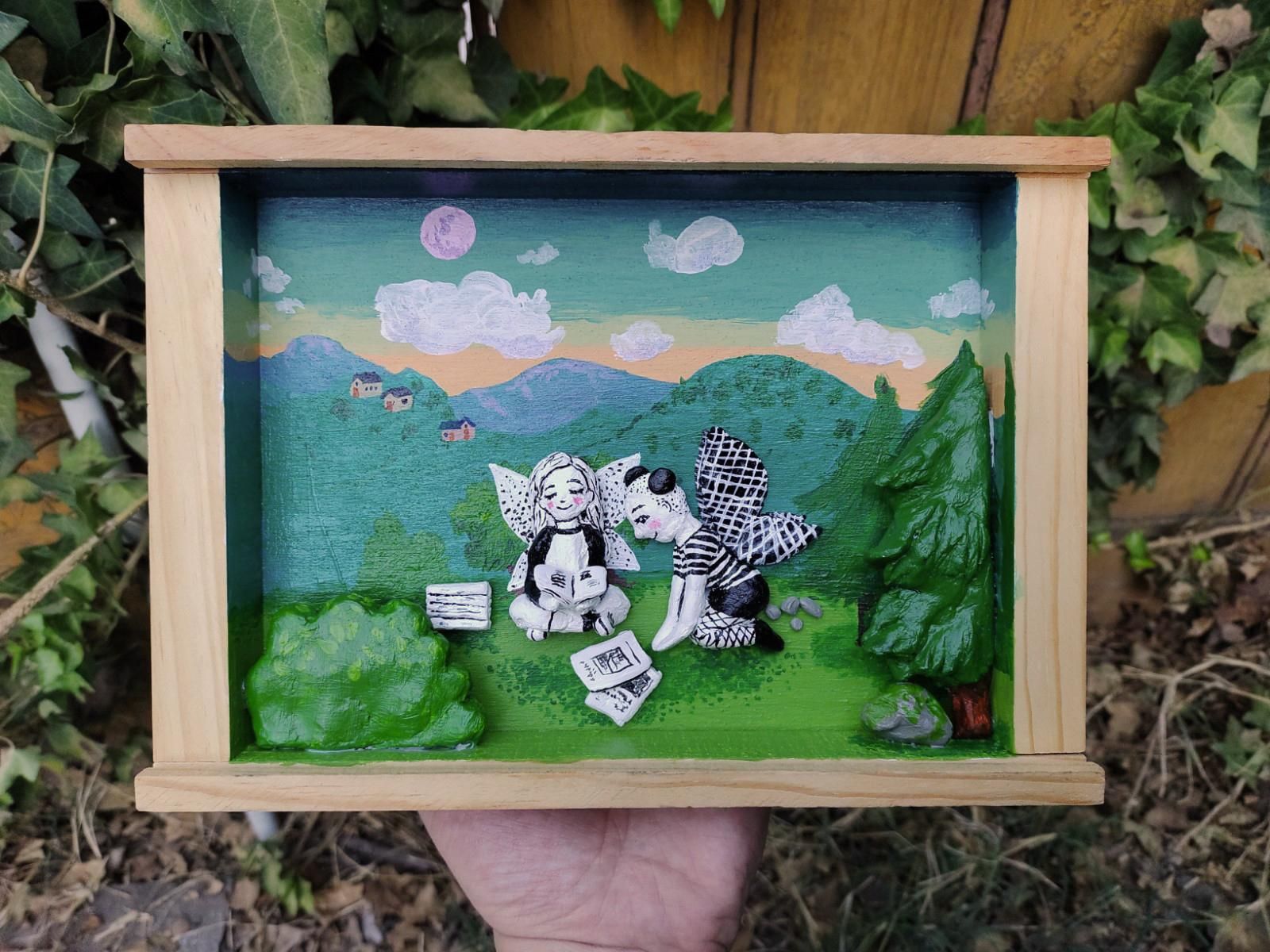 Punk Fairies Reading Zines in a Forest Diorama : 6 Steps (with