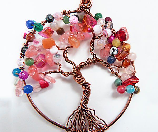 Colgante Árbol De La Vida Con Cristales En Ramas