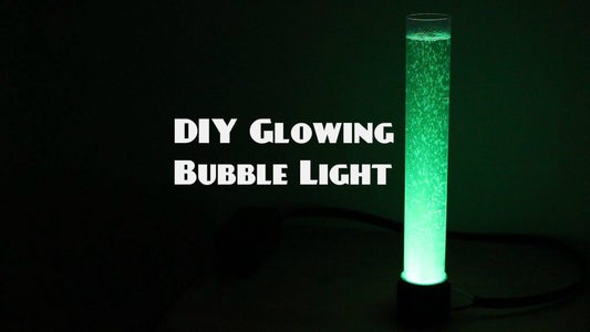 DIY GLOWING BUBBLE LIGHT - How to Make Your Own Futuristic Desk Light! 