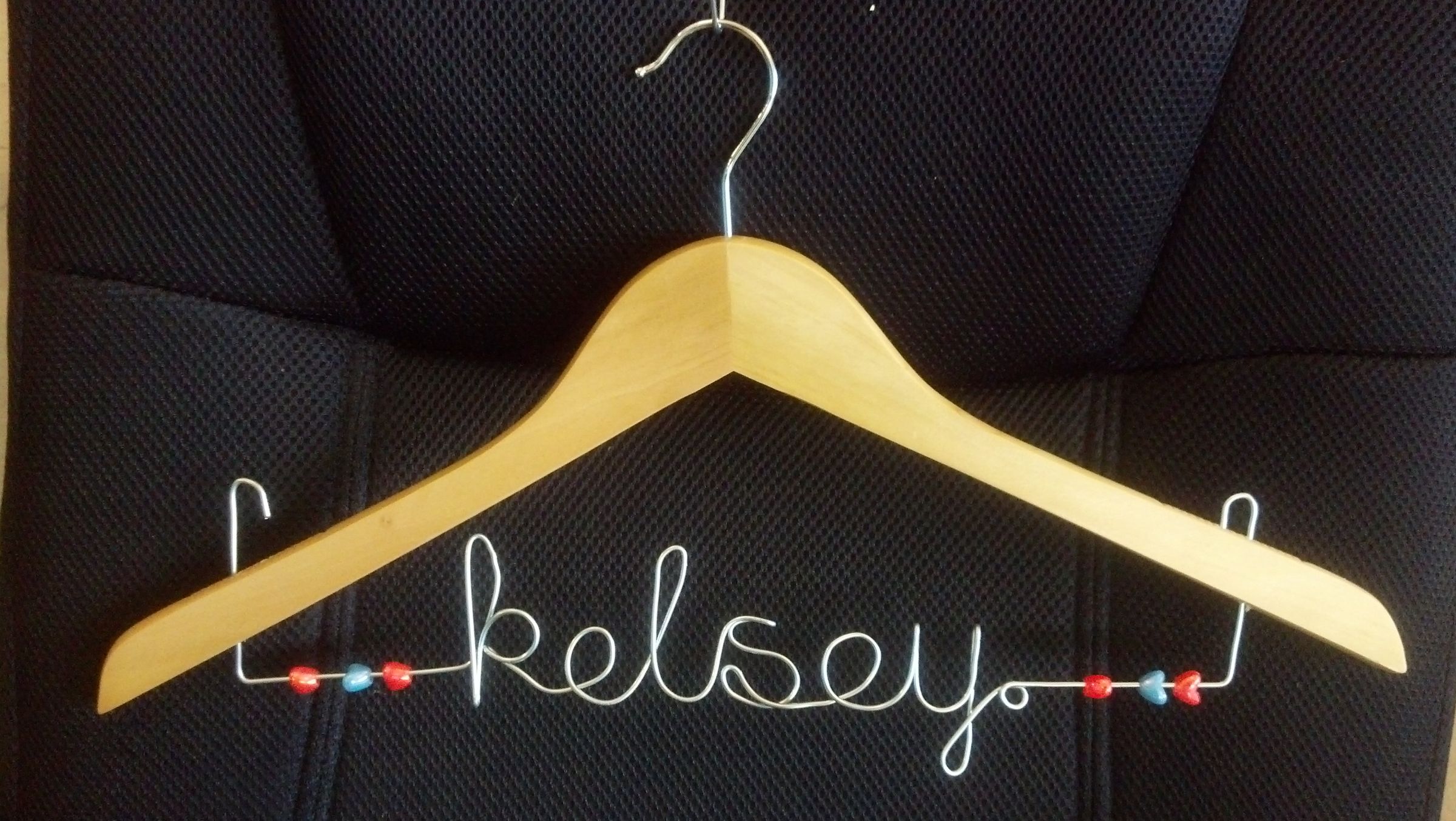 Personalized coat hanger - Made at TechShop