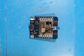 Option a - Blue Diodes/LEDs Center