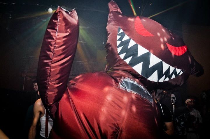 Inflatable Teddy Bear/LED Costume/Power Glove