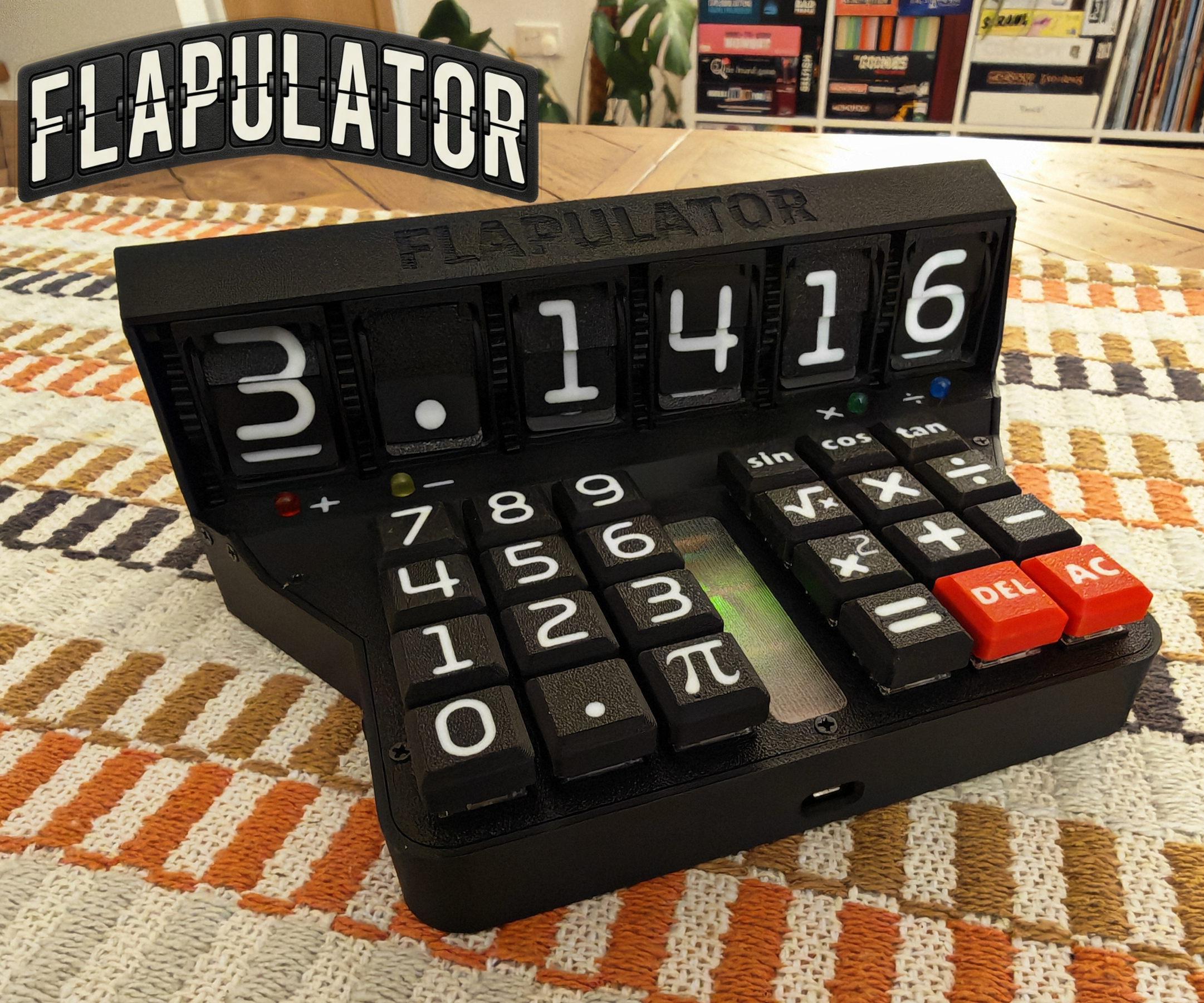 Flapulator - Pi Centric, Fully 3D Printable and World's Most Tactile Calculator