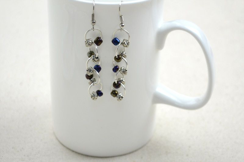 Connected-jump-rings Vintage Style Earrings