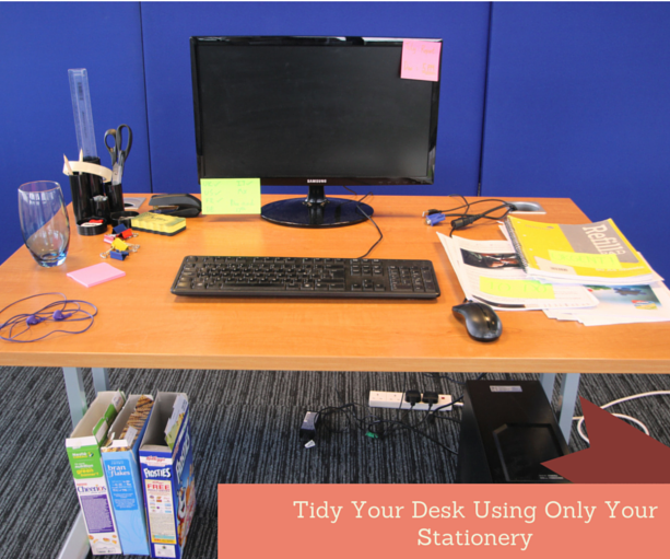 Tidy Your Desk Using Only Your Stationery