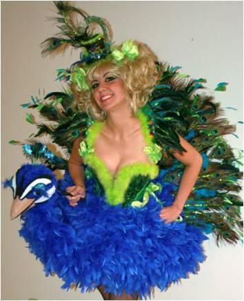 Peacock and Pink Flamingo Costume