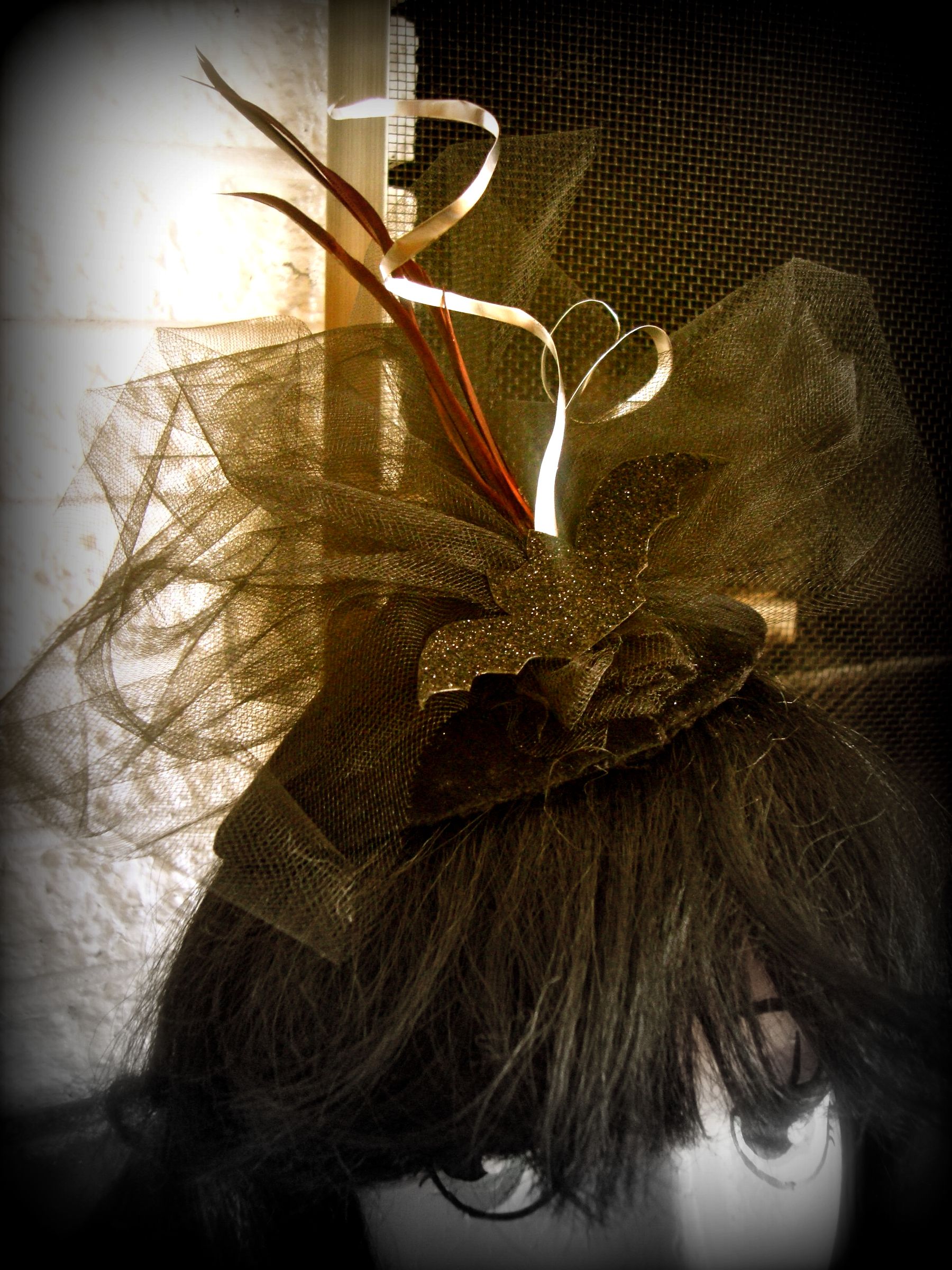 Recycled Pie Plate Burlesque-Style Halloween Hat