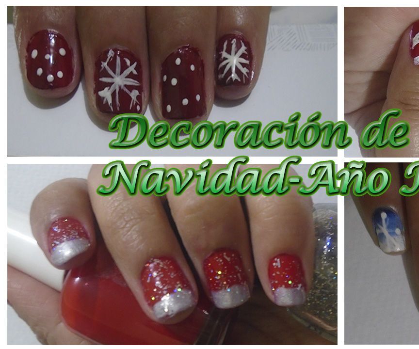 Uñas Decoradas para Navidad y Año Nuevo