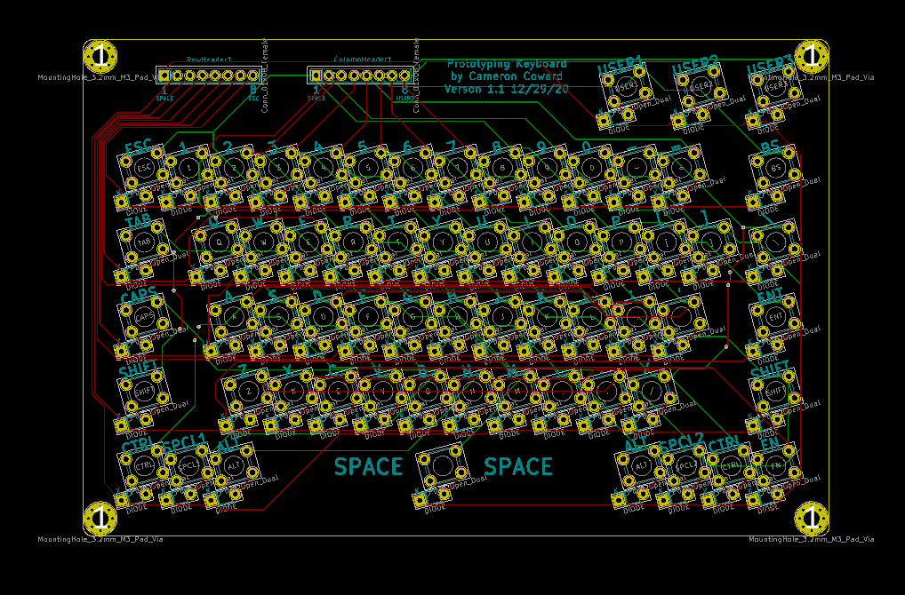 Arduino Keyboard Diode Matrix 64-Key Prototyping Keyboard Matrix for Arduino : 6 Steps (with Pictures ...