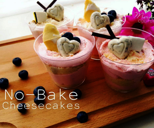 No-Bake Valentine's Day Cheesecakes