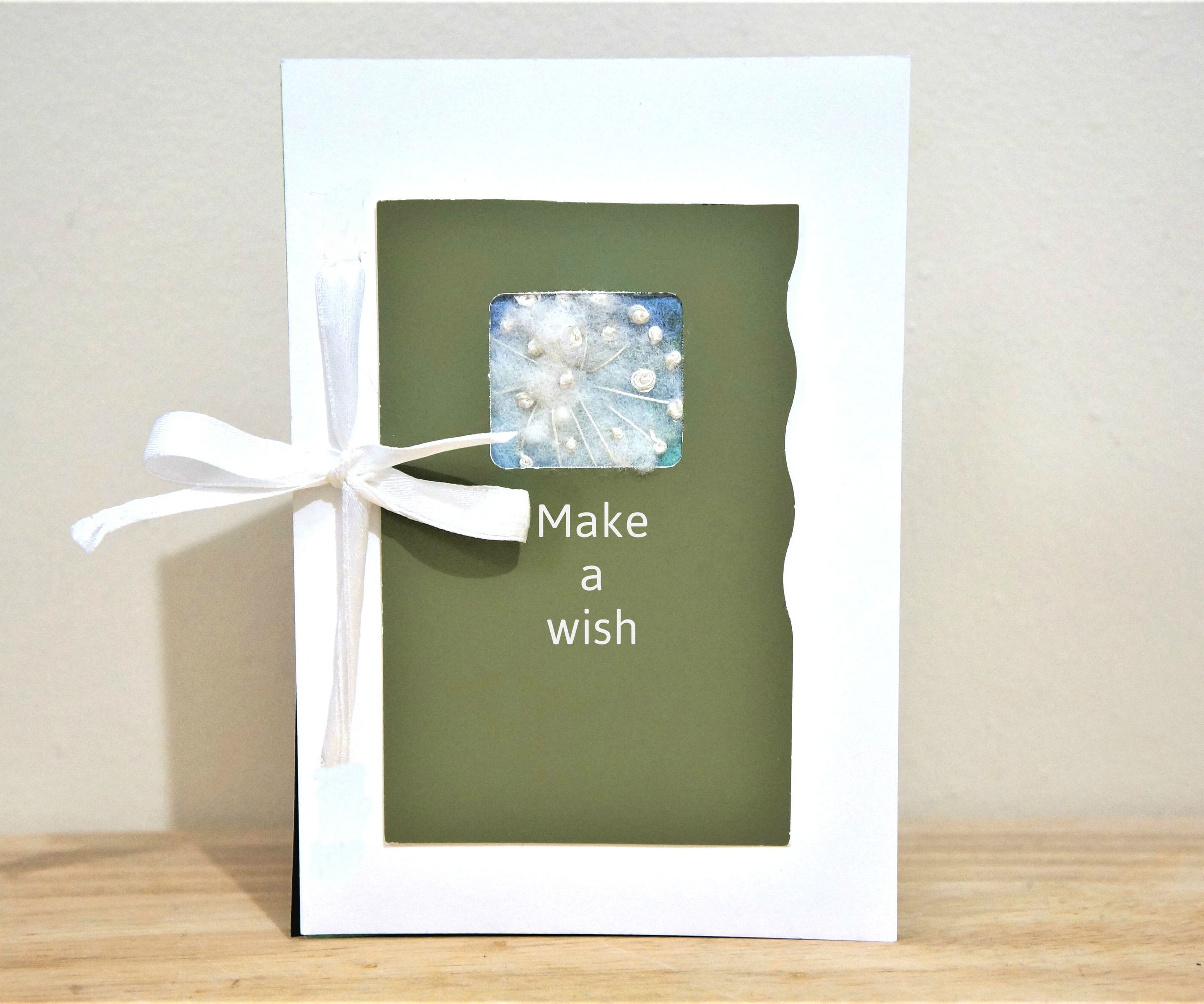 Embroider a Dandelion Greeting Card