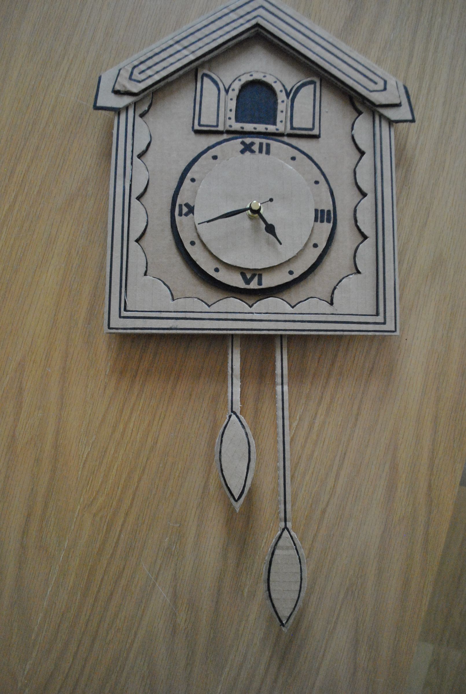 Card-bored Clock