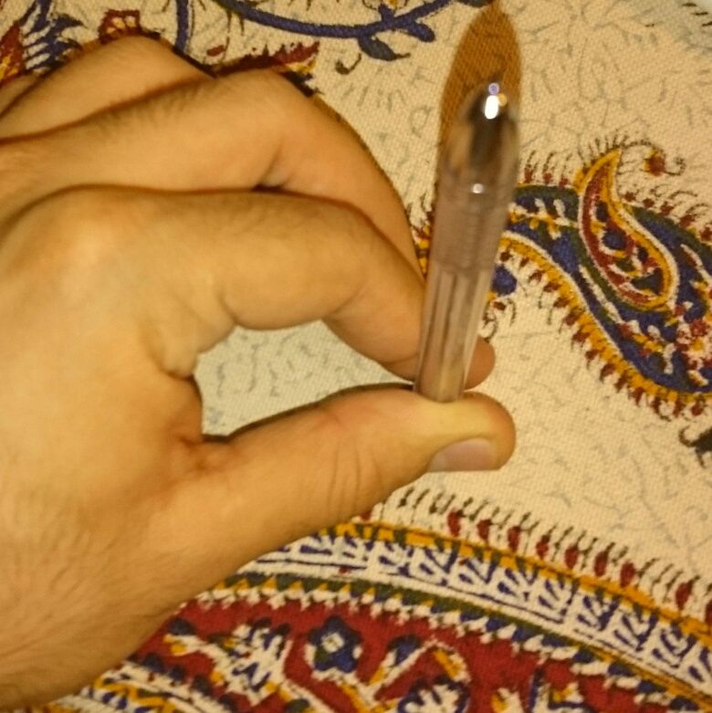 how to write upside down with pen