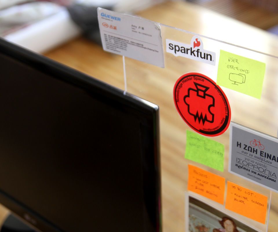 Transparent Monitor Noticeboard