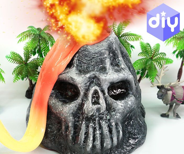 DIY HOW TO MAKE SKULL MOUNTAIN SLIME