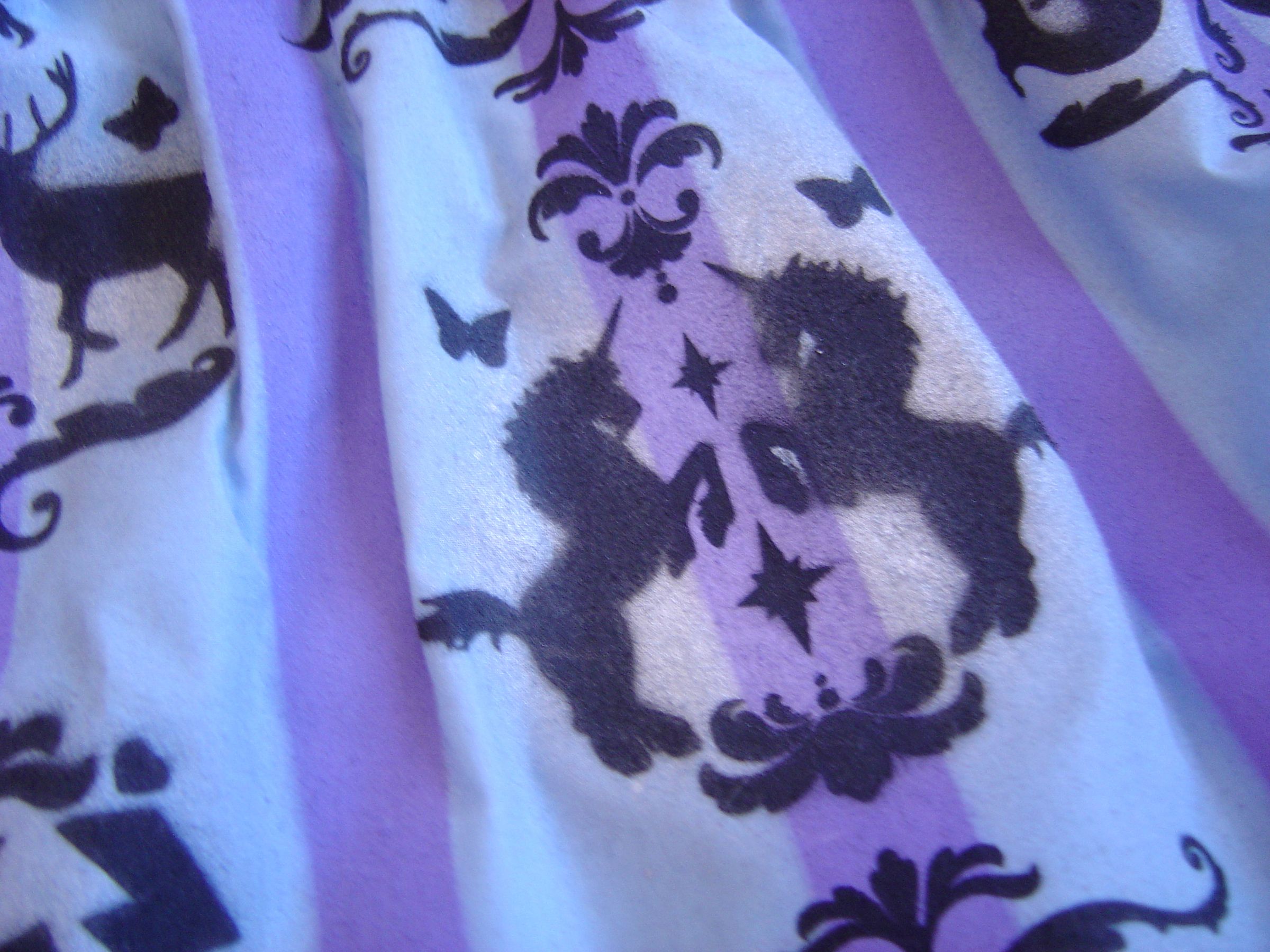 Spraypaint Stenciled Brocade Pattern Skirt