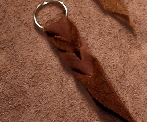 Bleed Knot Leather Keychain