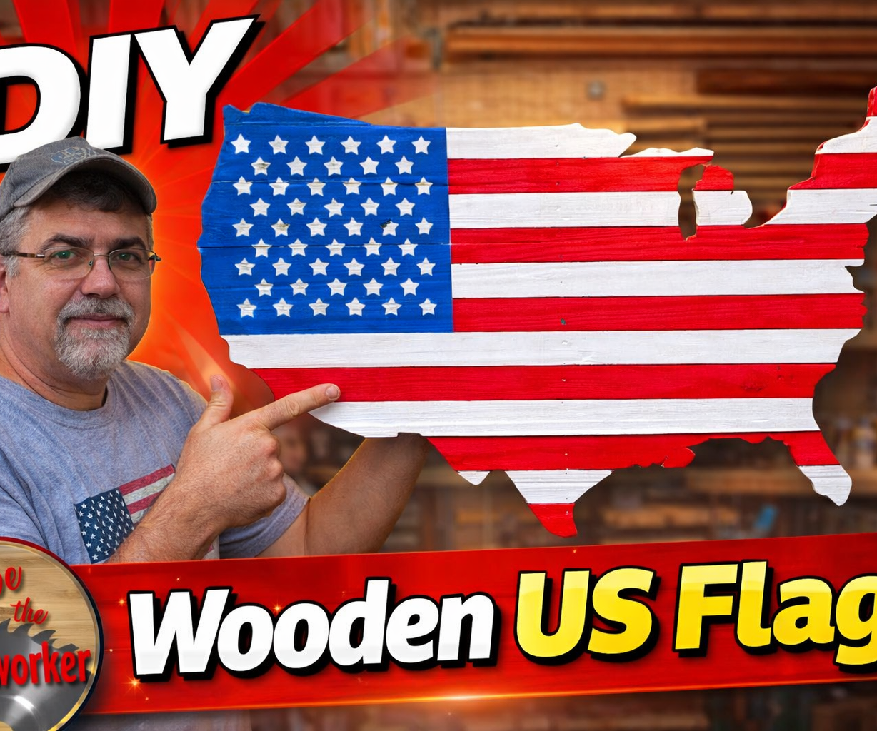 USA Shaped Pallet Flag