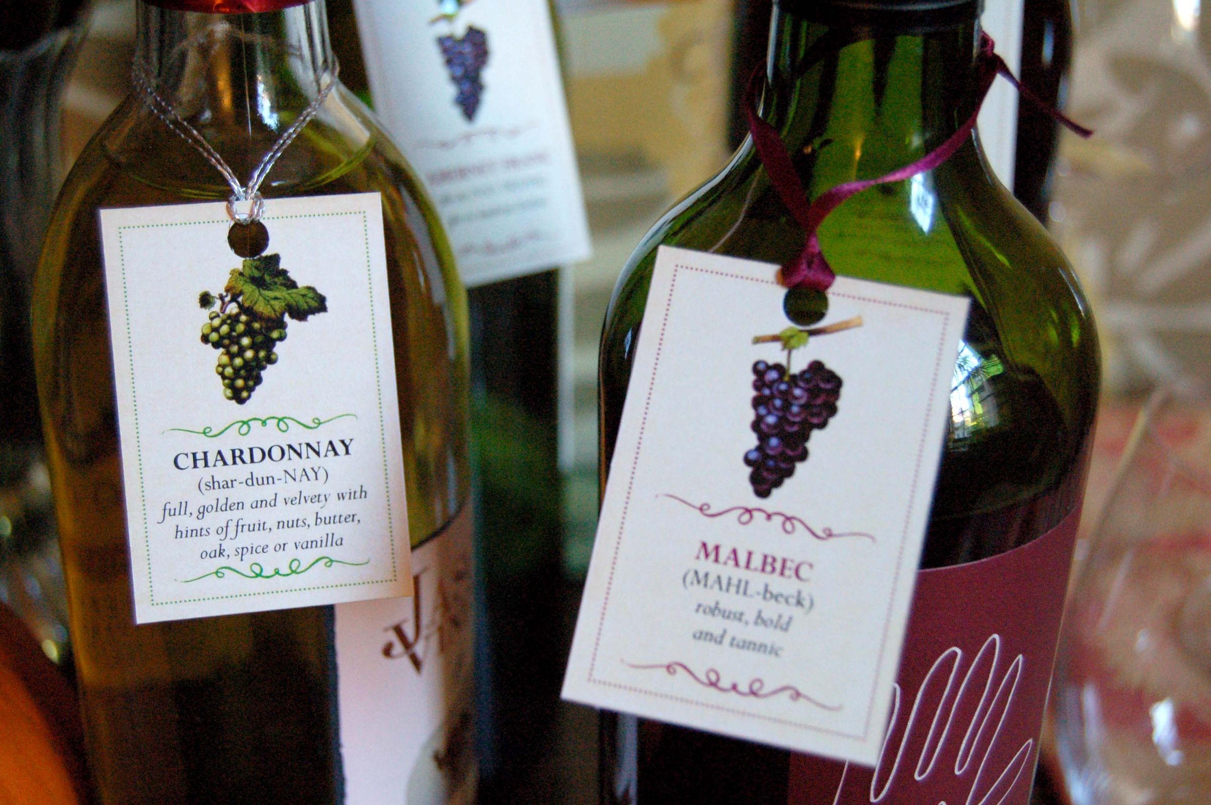 Informational Wine Tags