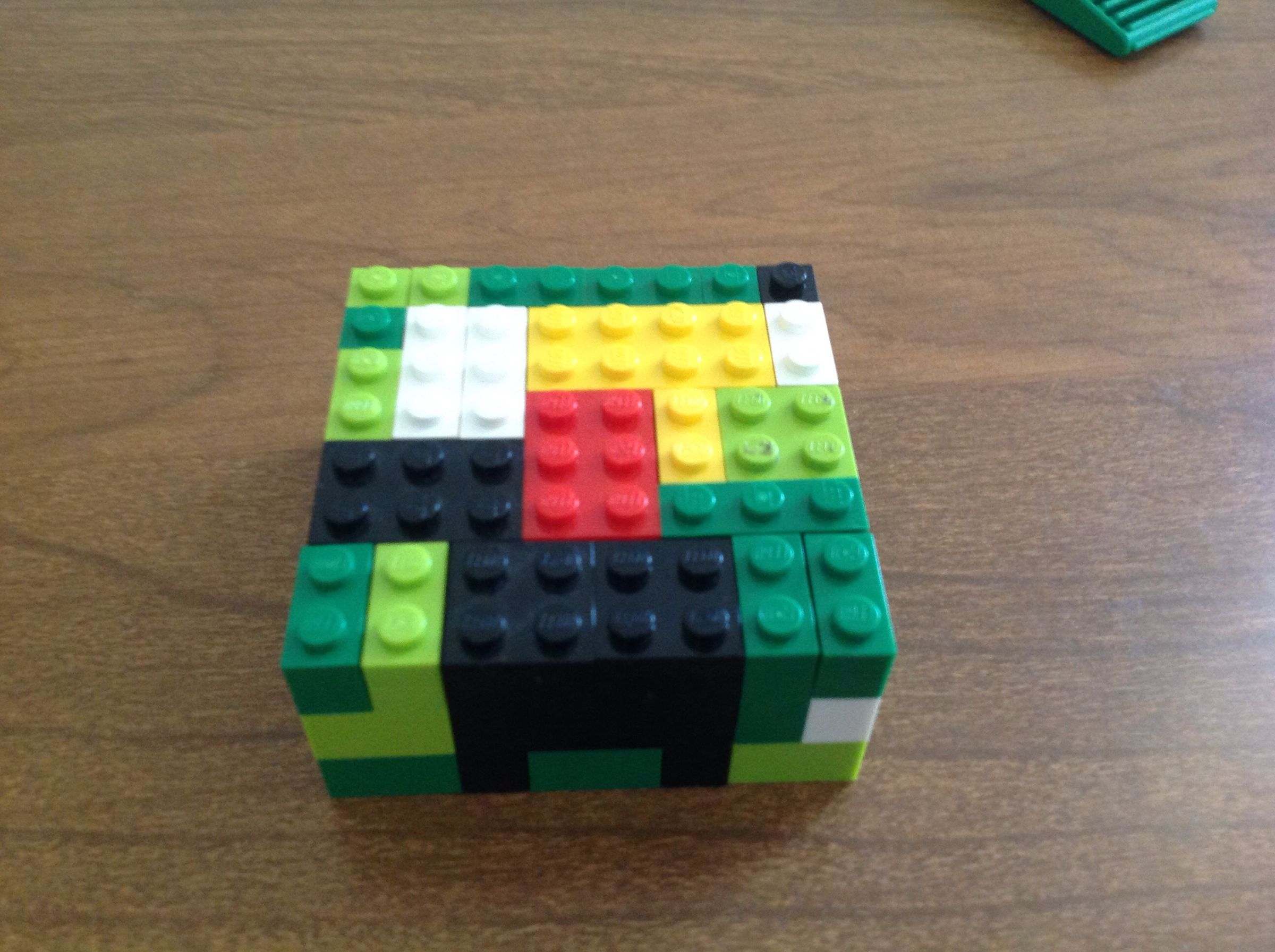 Lego Minecraft Creeper Head 13 Steps Instructables