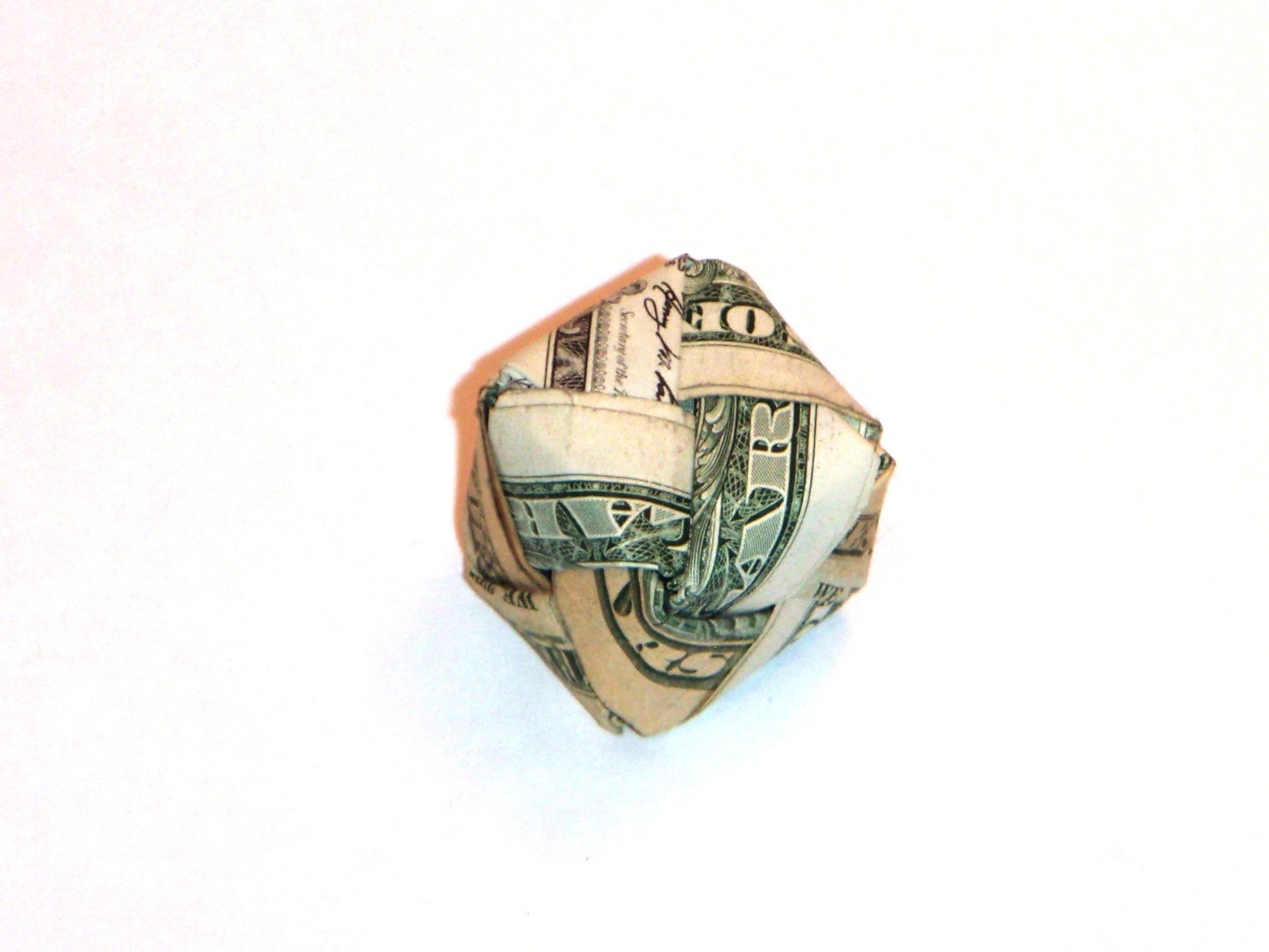 Dollar Bill Origami Cube