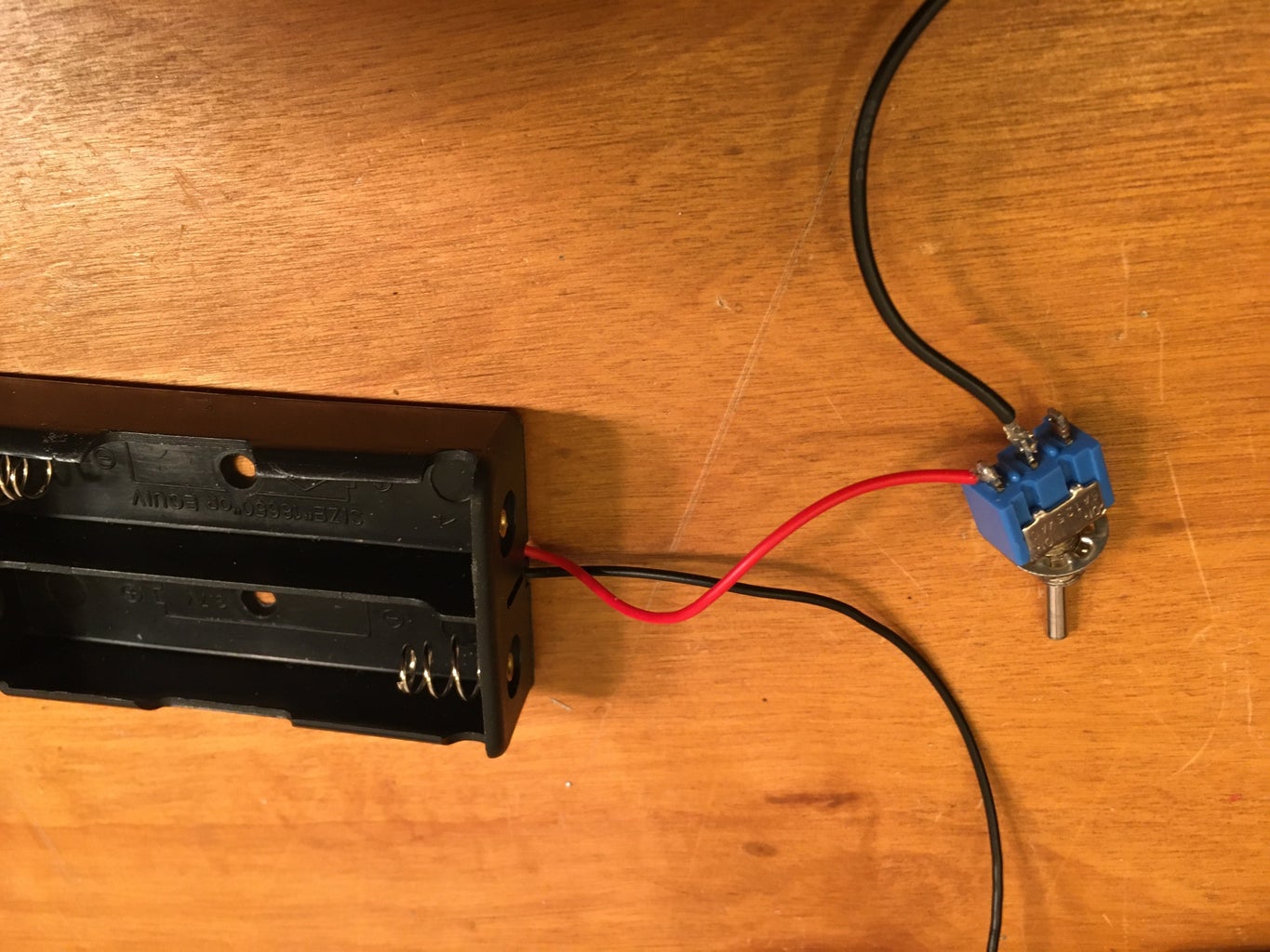 Preparation for Assembly: Solder the Battery Case to the On-off Switch